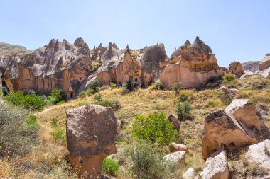 Kapadokya 'da Zelve Açık Hava Müzesi. Türkiye 'nin tarihi yerleri ve simgeleri