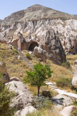 Kapadokya 'da Zelve Açık Hava Müzesi. Türkiye 'nin tarihi yerleri ve simgeleri
