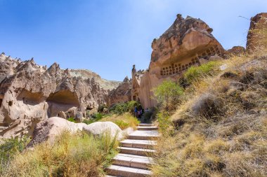 Kapadokya 'da Zelve Açık Hava Müzesi. Türkiye 'nin tarihi yerleri ve simgeleri