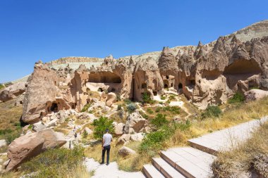 Kapadokya 'da Zelve Açık Hava Müzesi. Türkiye 'nin tarihi yerleri ve simgeleri