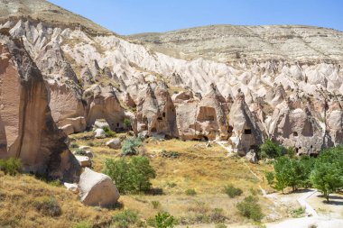 Kapadokya 'da Zelve Açık Hava Müzesi. Türkiye 'nin tarihi yerleri ve simgeleri