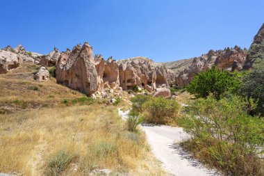 Kapadokya 'da Zelve Açık Hava Müzesi. Türkiye 'nin tarihi yerleri ve simgeleri