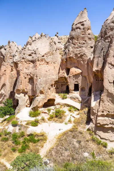 Zelve Open Air Museum Cappadocii Turistické Zajímavosti Historická Místa Turecka Stock Obrázky