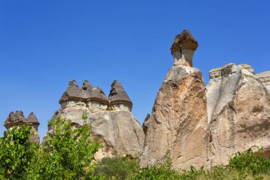 Pasabag, Goreme Vadisi 'ndeki ünlü peri bacaları, Kapadokya, Türkiye