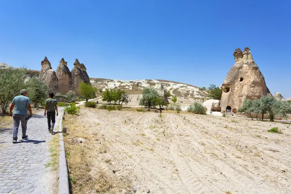 Pasabag Cappadocia 2023 August Pasabag Seine Berühmten Feenschornsteine Goreme Valley lizenzfreie Stockbilder