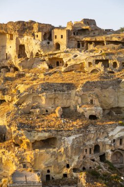 Cappadocia, Türkiye 'deki Cavusin' in güzel manzarası