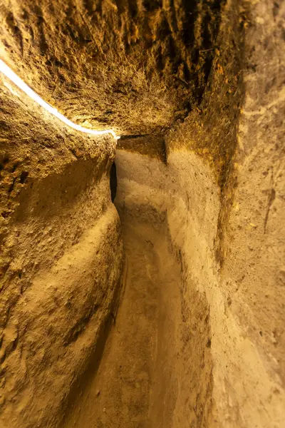 stock image Mazi Yeralti Sehri. The underground city of Mazi in Cappadocia, Turkiye