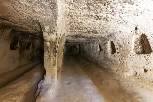 stock image Keslik Cave Monastery in Soganli, Cappadocia, Turkiye