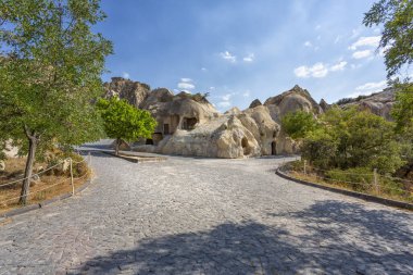 Goreme, Cappadocia, Türkiye 'deki ünlü açık hava müzesi.