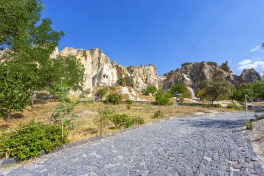 Goreme, Cappadocia, Türkiye 'deki ünlü açık hava müzesi.