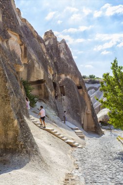 Goreme, Cappadocia, Türkiye 'deki ünlü açık hava müzesi.