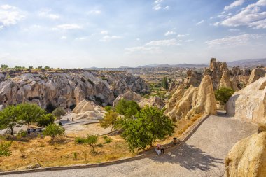 Goreme, Cappadocia, Türkiye 'deki ünlü açık hava müzesi.