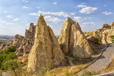 Goreme, Cappadocia, Türkiye 'deki ünlü açık hava müzesi.