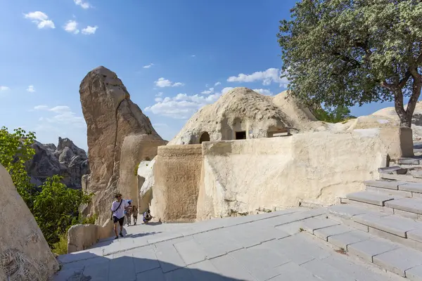 stock image GOREME, TURKEY 2023, August 08: The famous open air museum in Goreme, Cappadocia, Turkiye