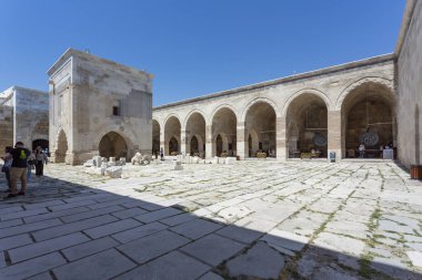 The famous Sultanhani Caravanserai in central Anatolia clipart