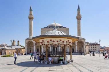 KONYA, TURKEY 2023 August 09: The Selimiye Mosque, built in the Ottoman era, is located near the Mevlana mausoleum clipart