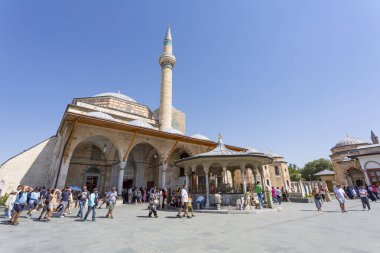 KONYA, TURKEY 2023 August 09: The Mevlana Museum in Konya. Mevlana was the founder of the whirling dervish community clipart