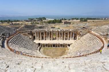 Hierapolis 'in güzel manzarası, Türkiye' de arkeolojik alan