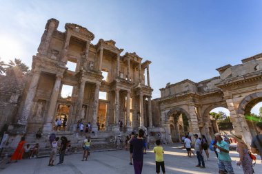 EPHESUS, TURKEY 2023, August 10: Beautiful view of Ephesus, a very important archaeological site in southwestern Turkey clipart