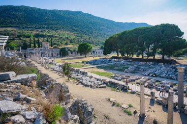 Beautiful view of Ephesus, a very important archaeological site in southwestern Turkey clipart