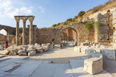 Beautiful view of Ephesus, a very important archaeological site in southwestern Turkey clipart