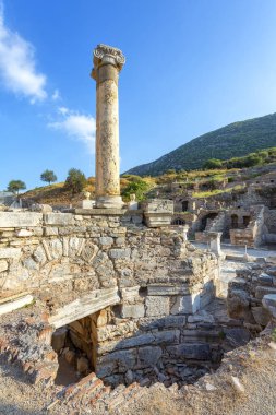 Türkiye 'nin güneybatısında çok önemli bir arkeoloji sahası olan Efes' in güzel manzarası