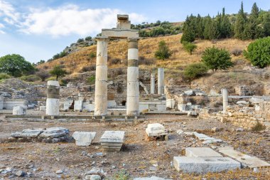 Türkiye 'nin güneybatısında çok önemli bir arkeoloji sahası olan Efes' in güzel manzarası