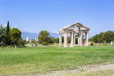 Aphrodisias is a Greco-Hellenistic city of Caria, in the Meander Valley, in Turkey clipart