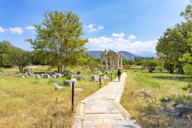 Aphrodisias is a Greco-Hellenistic city of Caria, in the Meander Valley, in Turkey clipart