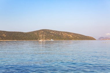 Beautiful view of Bodrum sea in Turkiye at dawn clipart