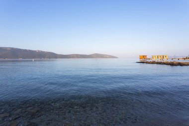 Beautiful view of Bodrum sea in Turkiye at dawn clipart