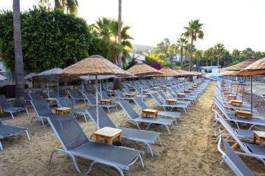 Şafak vakti Türkiye 'de Bodrum Denizi' nin güzel manzarası