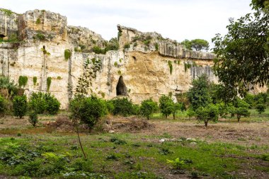 Latomie of Paradise. The Saltpetre Cave in Neapolis of Syracuse clipart