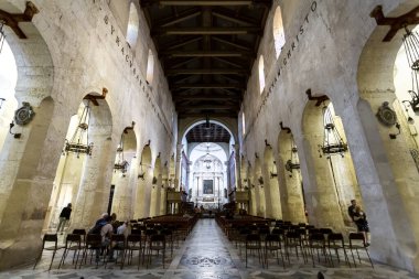 SYRACUSE, SICILY 2023 Kasım 04: Kutsanmış Bakire Meryem 'in Doğuşu Başkent Katedrali' nin güzel manzarası