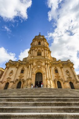 MODICA, SICILY 2023, Kasım 05: Modica Katedrali, San Giorgio Kilisesi, Sicilya