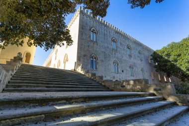 RAGUSA, SICILY 2023 5 Kasım: Donnafugata Kalesi, Sicilya 'nın güzel dış yüzünü ziyaret edin