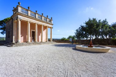 RAGUSA, SICILY 2023 5 Kasım: Donnafugata Kalesi, Sicilya 'nın güzel dış yüzünü ziyaret edin