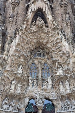 Barcelona 'daki muhteşem Sagrada Familia' nın dış görünüşü