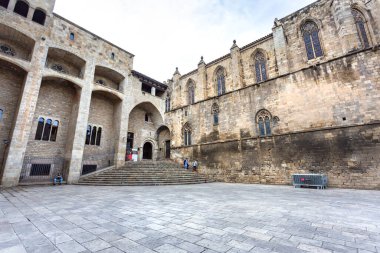 Barselona 'nın antik Roma duvarlarının güzel manzarası