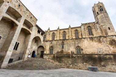 Barselona 'nın antik Roma duvarlarının güzel manzarası