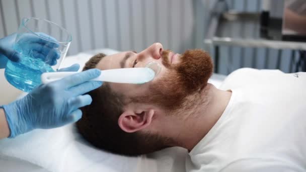 Профессиональное Лечение Кожи Мужчин Уход Кожей Удаление Волос Лазерная Депиляция — стоковое видео