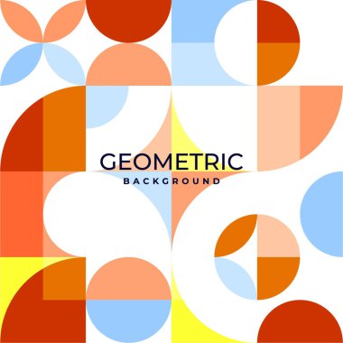 Geometrik elementlerle dolu renkli bir arkaplan. soyut vektör illüstrasyonu  