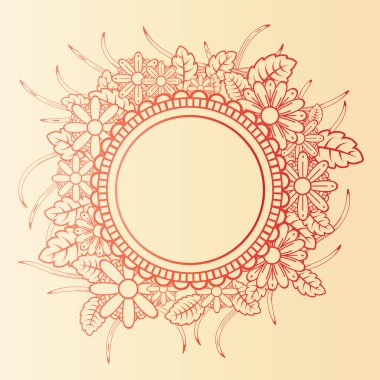 Işık arkaplanındaki dekoratif, geometrik biçim çerçevesi 