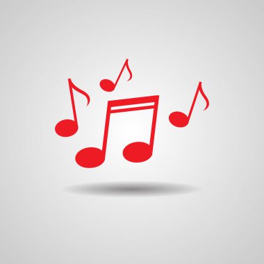 Müzik notaları illüstrasyon. Pankart, el ilanı, şablon, arkaplan, dergi, dijital için melodi sembolü vektör arkaplanı.