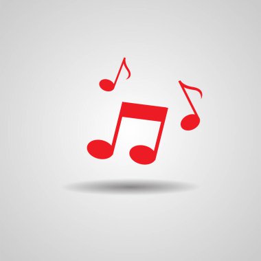 Müzik notaları illüstrasyon. Pankart, el ilanı, şablon, arkaplan, dergi, dijital için melodi sembolü vektör arkaplanı.