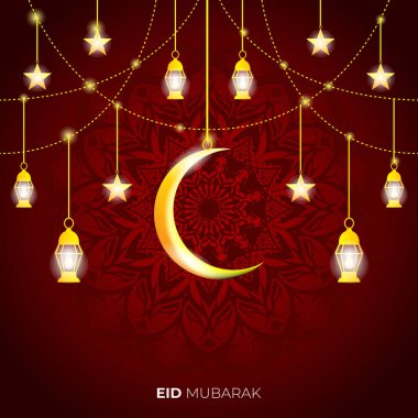 Kurban Bayramı Mübarek 'in geçmişi. İslam bayramının Arap arkaplanı. Ramazan Kareem vektörü için tebrik kartı tasarla. Eps 10