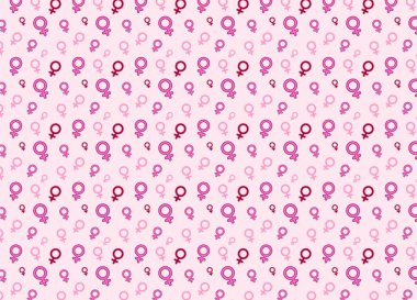 Kadın sembolü deseni. Kadınlar günü geçmişi. Aile sevgisi afişi. Vektör Eps 10.