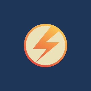 Gök gürültüsü logo vektör şablonu. Eps 10. Kimlik için soyut sembol. Logotype illüstrasyonu.