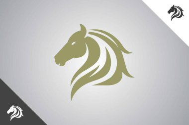 İki renk seçeneği olan at minimali logosu. Bir hayvan ve hayvan sembolü. Siyah katı renkli logo. Minimum logotype ve işaret. Eps 10.