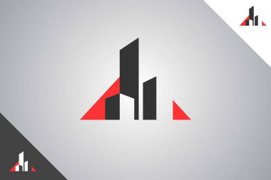 Gayrimenkul modern logoti. Mimari ve inşaat marka kimlik tasarım şablonu.